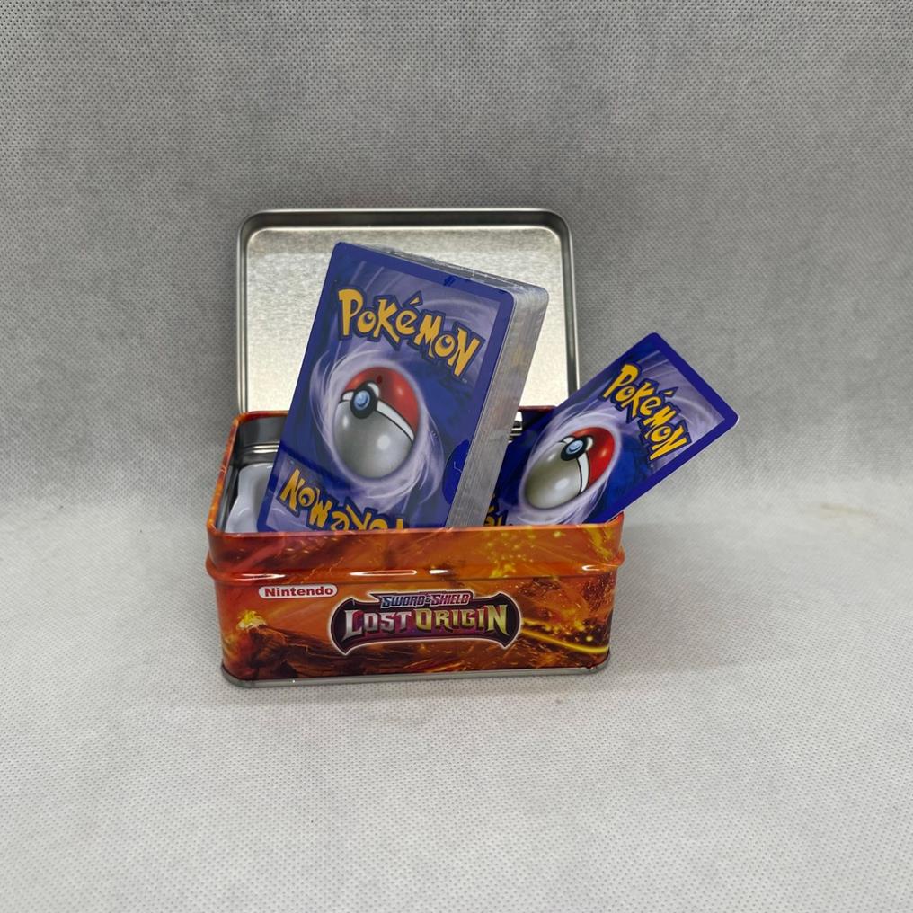 Thẻ bài pokemon hộp sắt 54 lá Lost Origin kèm thẻ Vip đồ chơi sưu tập 10 mẫu