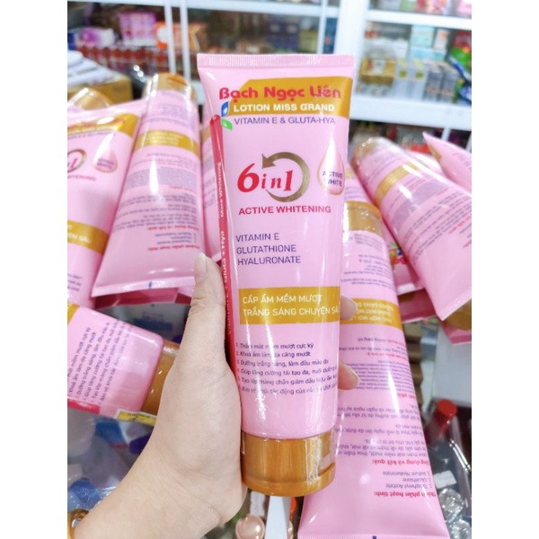 Kem Dưỡng Trắng Toàn Thân Lotion Vitamin E & Gluta HYA Bạch Ngọc Liên 250g