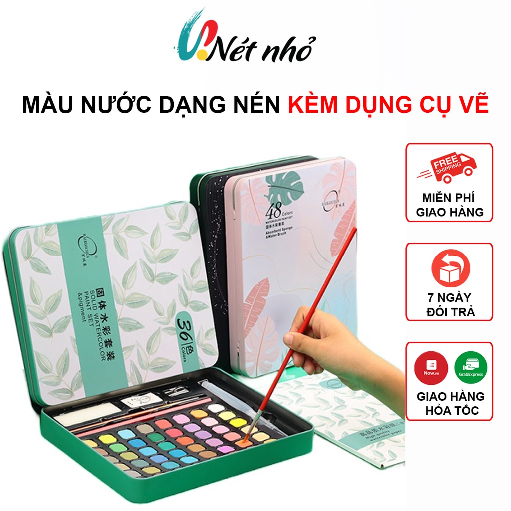 Màu Nước Dạng Nén, Bộ Màu Nước Giúp Tạo Hiệu Ứng Tuyệt Vời Độ Chính Xác Cao Đa Dạng Với Hơn 30 Màu Sắc