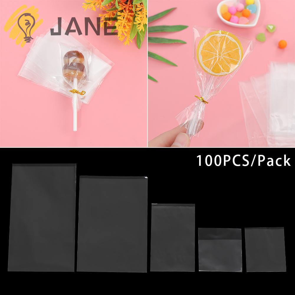 Bộ 100 túi đựng bằng nhựa trong suốt dùng gói quà DIY thiết kế sử dụng cho bữa tiệc