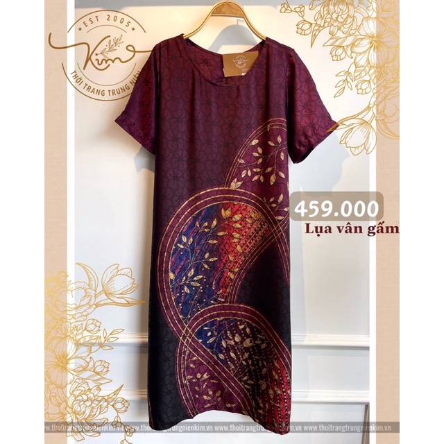 Đầm lụa vân gấm
