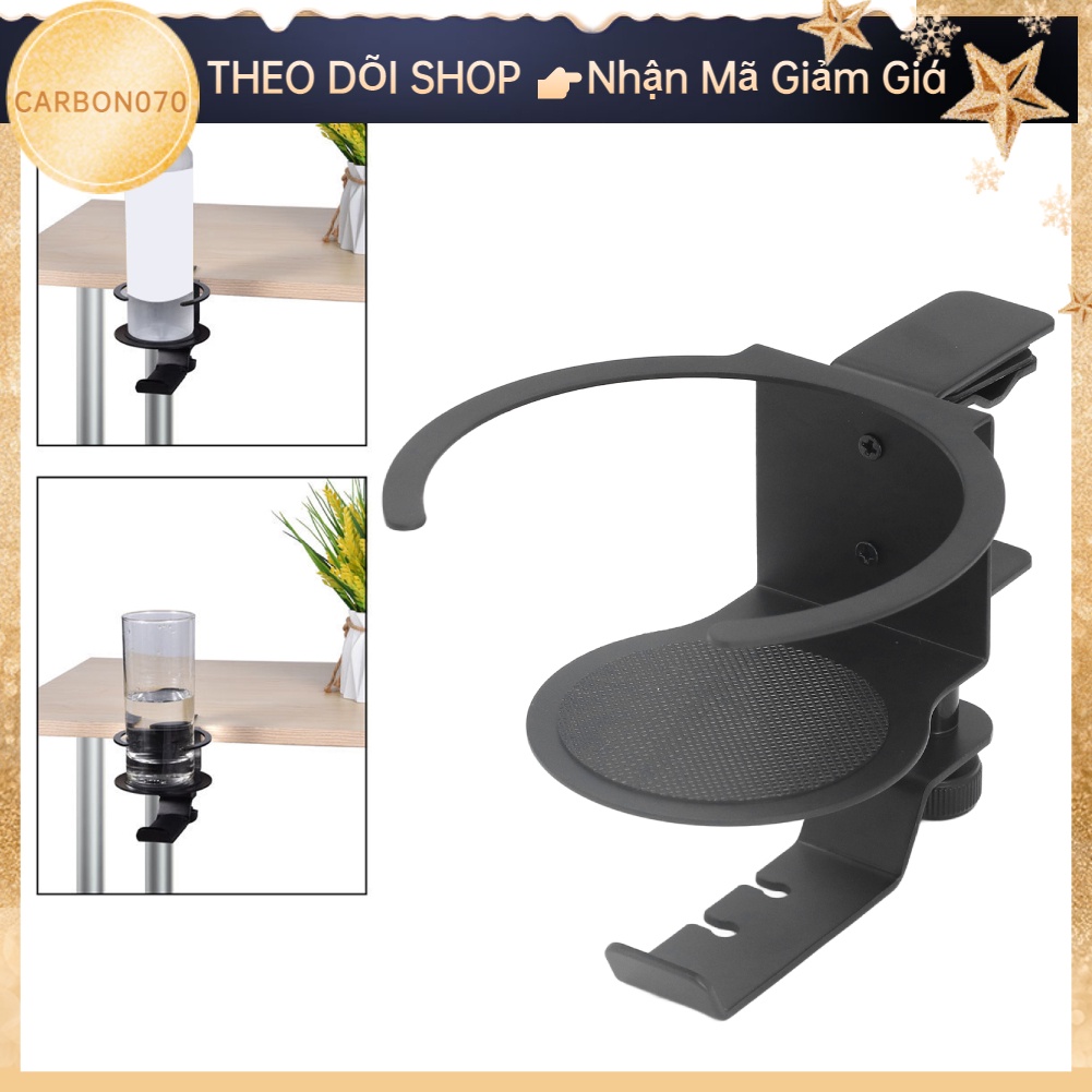 [Hàng Sẵn] Giá Treo Tai Nghe Kèm Đỡ Cốc Nước dưới bàn Đa năng 2 trong 1 Xoay 360 độ【Carbon070】