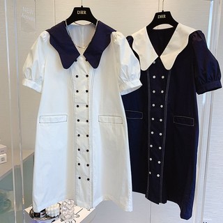 Đầm Cotton Cổ Búp Bê Tay Phồng Phong Cách Pháp Thời Trang Mùa Hè Xinh Xắn Cho Nữ