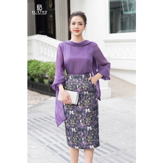 Chân váy hoa tím BE-KYHO