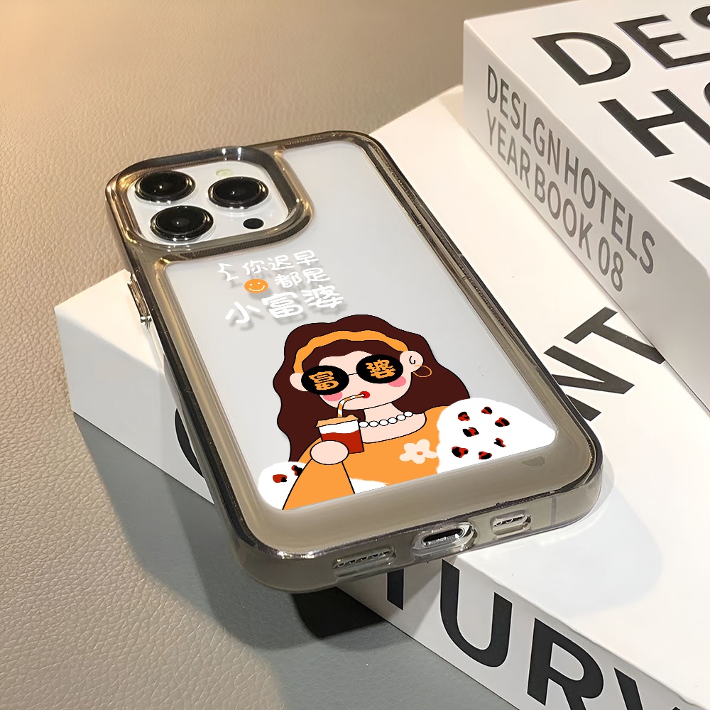 Ốp Điện Thoại Trong Suốt In Hình Cô Gái Cho iphone 14 Pro Max 13 11 12 7Plus X XR XS Max 8 7