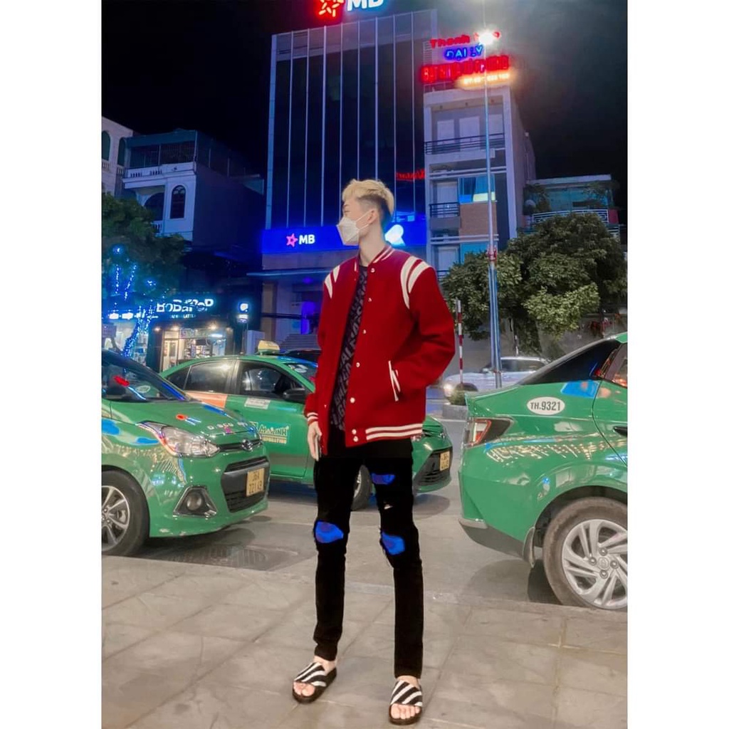 FREE SHIP_Bomber Teddy Đỏ Phong cách trẻ trung.