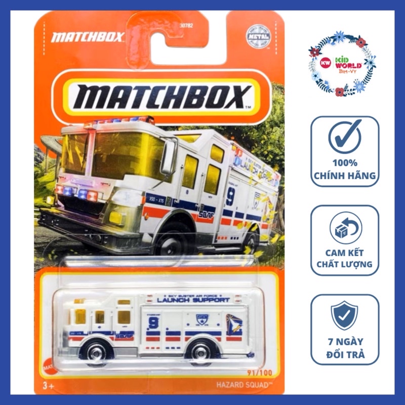 Xe mô hình Matchbox Cứu hoả Hazard Squad HFP76.