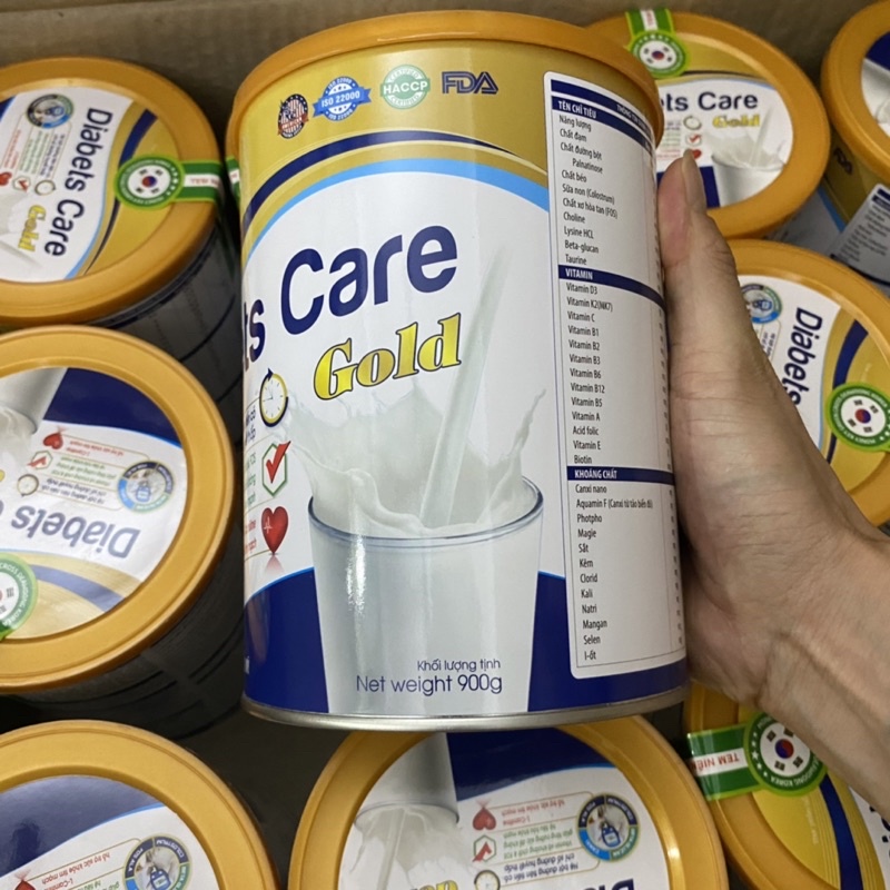 Hộp 900g Sữa tiểu đường Diabets Care Gold dùng được cho người huyết áp tim