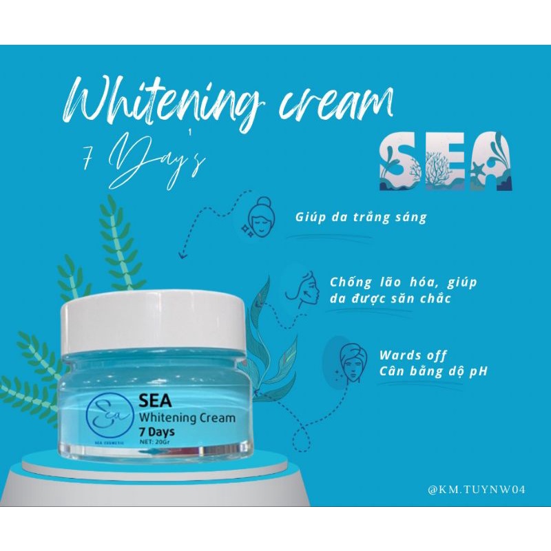 Kem Face Sea Trắng Da tặng kèm 30ml sữa rửa mặt riibe