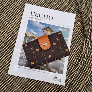 Foxer animal printed wallet CN Brown