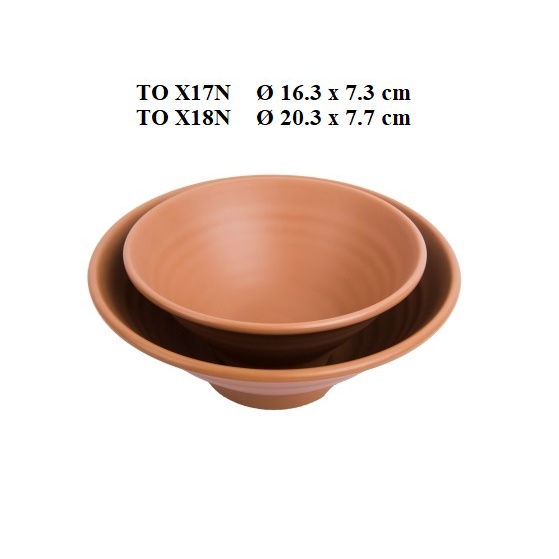 Tô xoăn đựng phở , bún nhựa Melamine nhám ngói