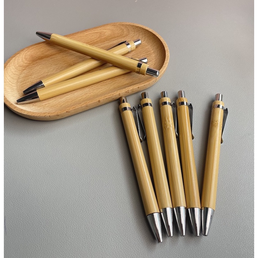 Bút Bi Mực Đen / Xanh Ngòi 1.0mm Có Thể Thu Gọn Tiện Dụng