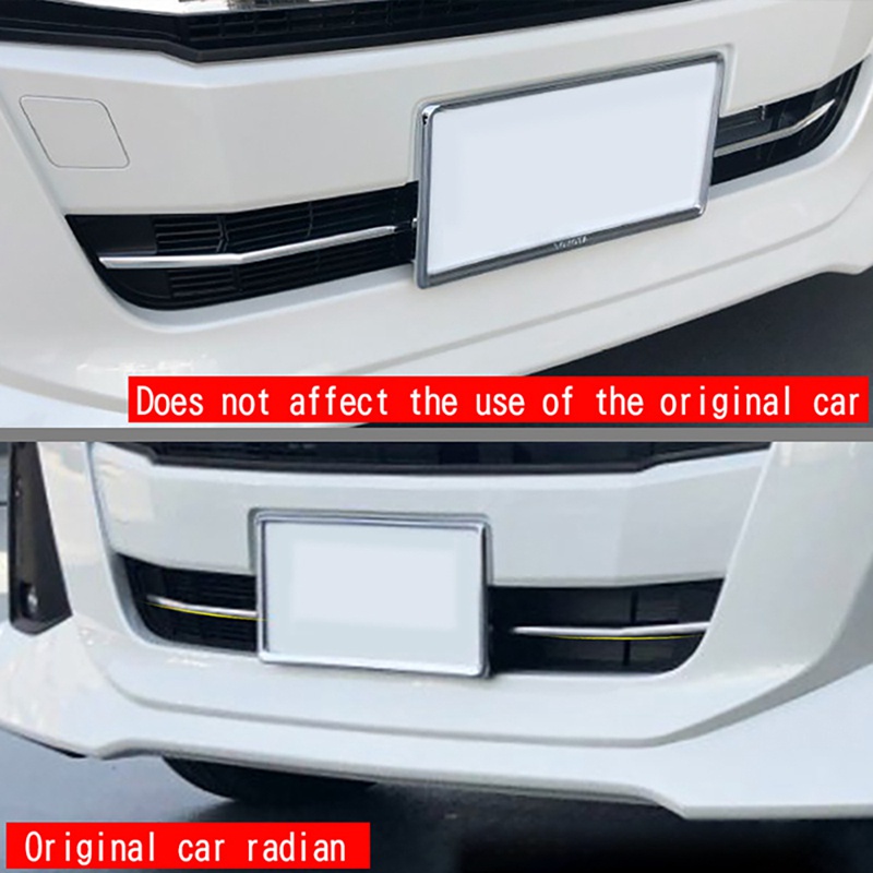 Đối với Toyota Roomy 2019-2021 Chrome dưới lưới tản nhiệt trung tâm phía trước Dải khuôn nướng Nắp trang trí kiểu dáng xe
