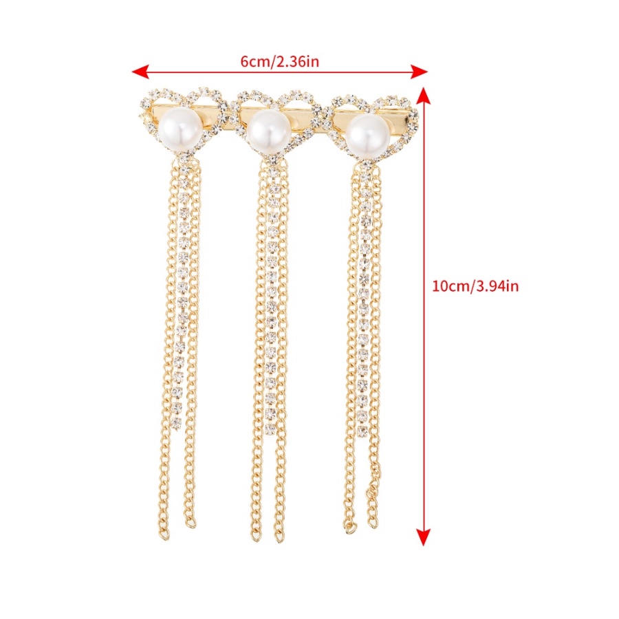 Kẹp Tóc Kim Loại Đính Ngọc Trai Nhân Tạo Thời Trang