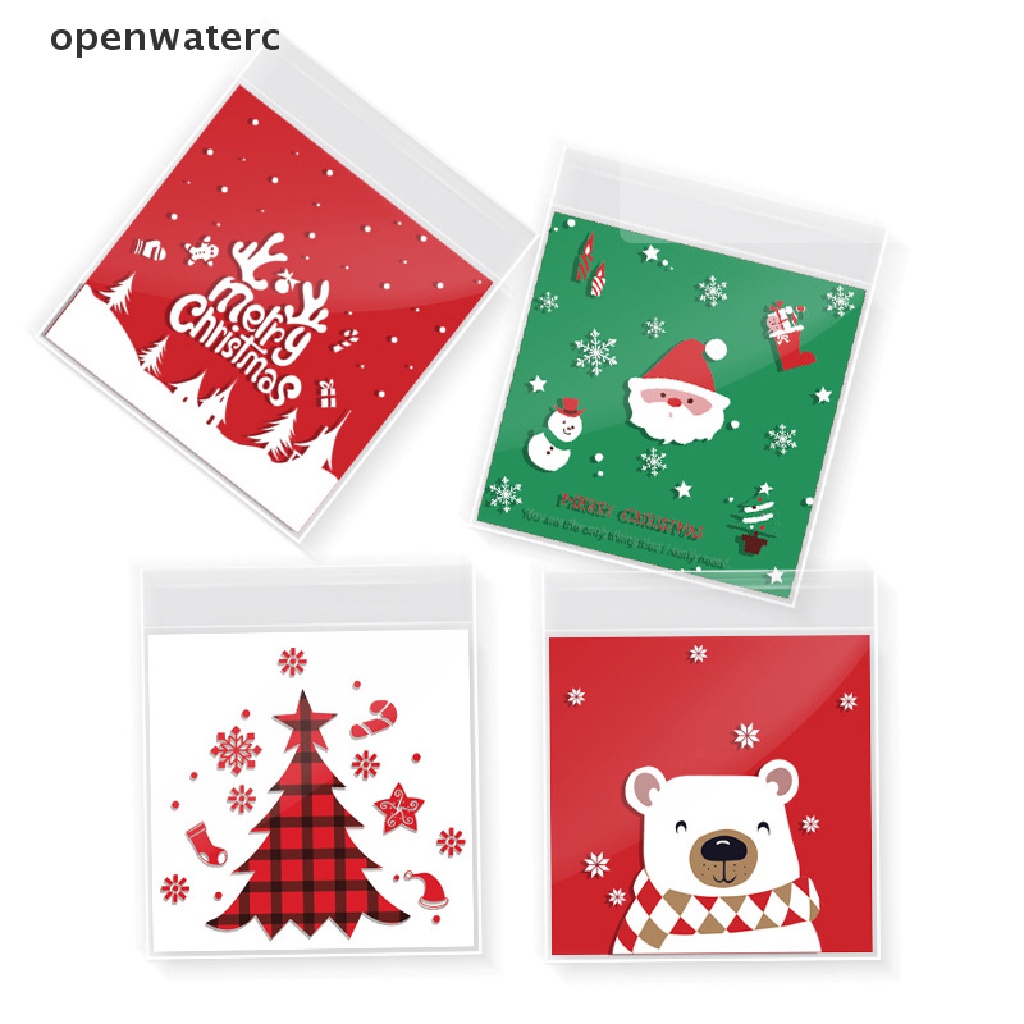 Set 100 Túi Đựng Bánh Kẹo Hình Giày Bốt Giáng Sinh Năm Mới