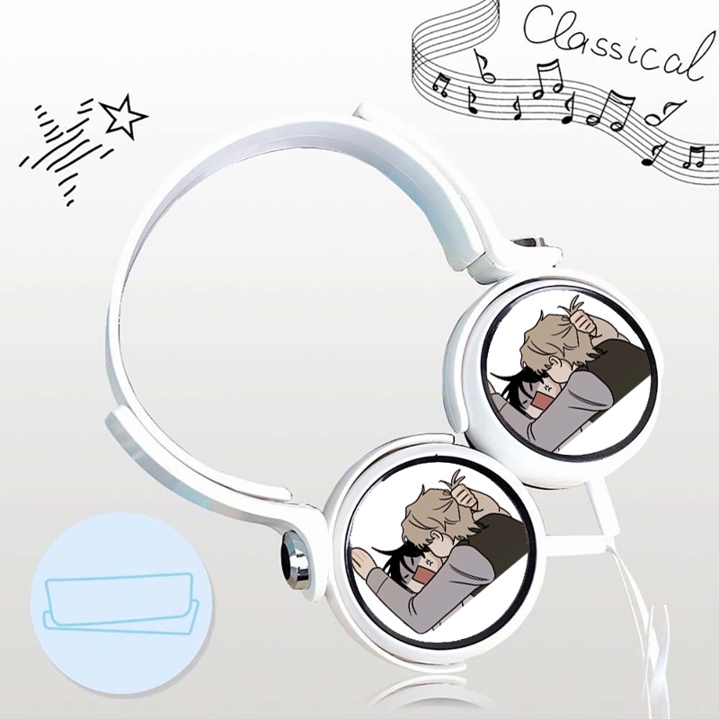 Tai nghe chụp in hình LOW TIDE IN TWILIGHT Đêm bên làn nước boylove manhwa anime chibi cắm dây tiện lợi thời trang