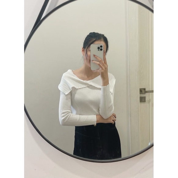 YOONA SHIRT - áo len trễ vai REGEN