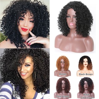 Bộ tóc giả WIGSIN dài ngang vai xoăn lọn to kiểu Châu Phi nhiều màu sắc tùy chọn có mũ đội