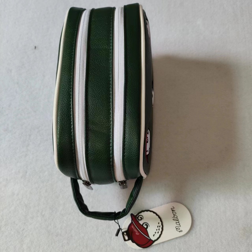 Túi Golf Da Cầm Tay Thêu Hình Khoá Kéo Kim Loại - Pouch Bag