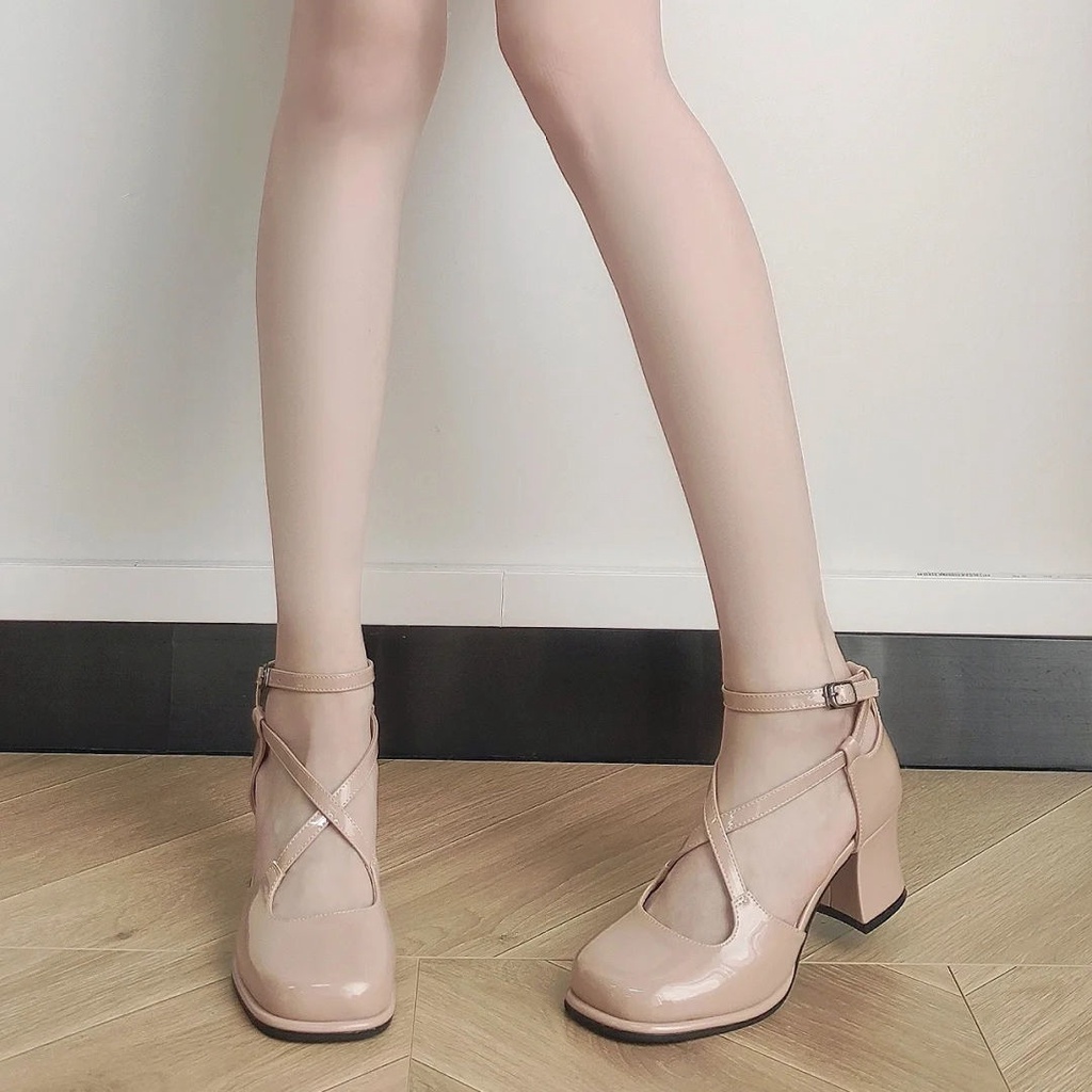 Giày Cao Gót Mũi Vuông Thời Trang Mùa Hè Dành Cho Nữ
