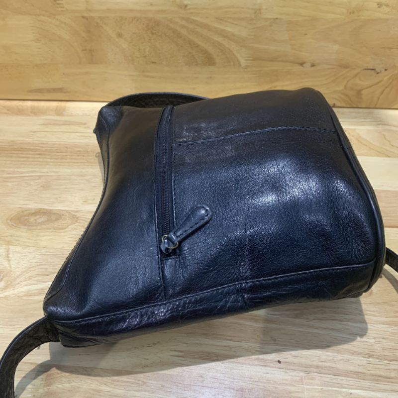 Túi đeo chéo nam nữ da mộc dày da thật secondhand  06231122