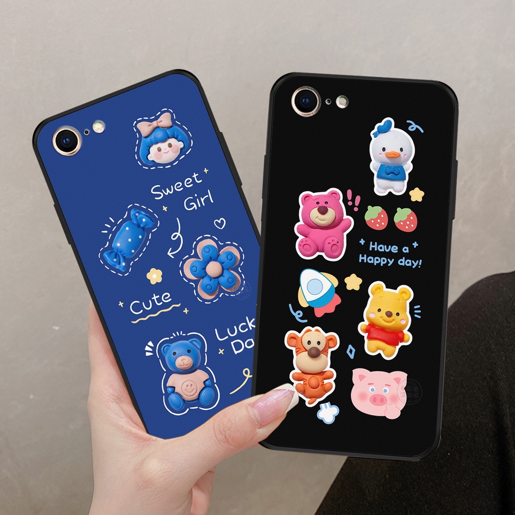 Ốp lưng iphone 6/6s - 6plus/6splus - 7/7plus - 8/8plus in hình gấu thỏ,gấu kẹo sweet 3D cute dễ thương.