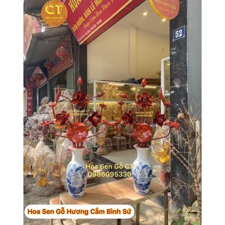 Hoa Sen Gỗ Hương ( không bình )