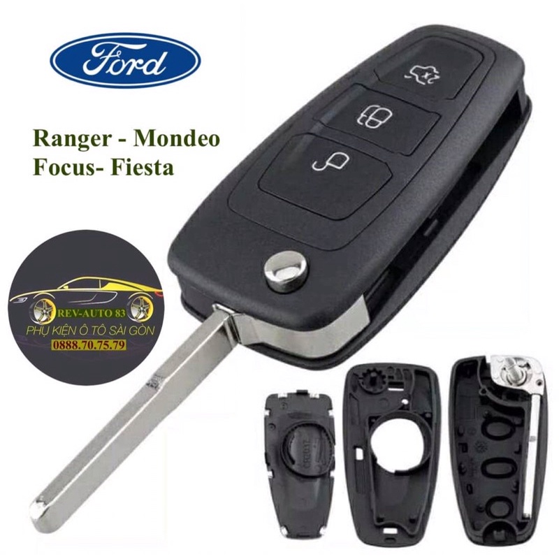 Vỏ chìa khoá ô tô Ford Ranger, Mondeo,Focus,Fiesta(Quà tặng)