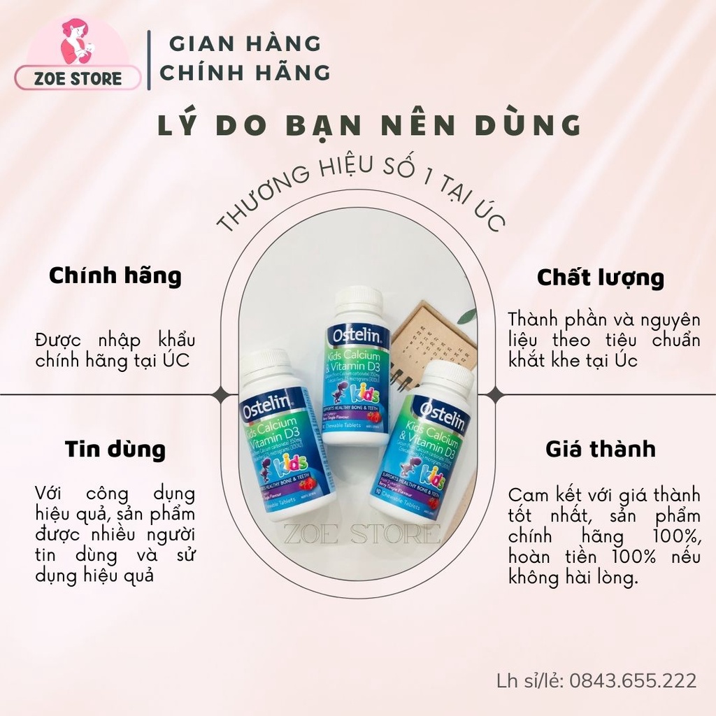 Vitamin D3 OSTERLIN 90 viên xilanh bổ sung cho bé 2 tuổi trở lên