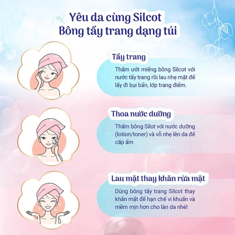 Bông Tẩy Trang Silcot Unicharm Nhật Bản 100% Sợi Bông Tự Nhiên Mềm Xốp Êm Ái Chăm Sóc Da Chuyên Sâu Saikou Beauty Store