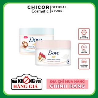 Tẩy da chết body dove bản đức và bản mỹ