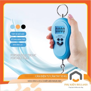 Cân Bella925 cân điện tử cầm tay du lịch 50Kg màn hình LCD màu ngẫu nhiên