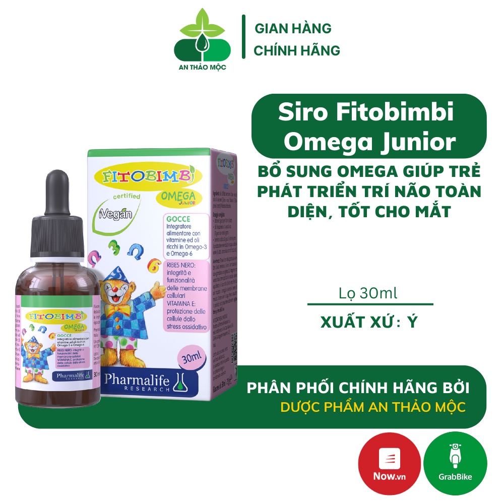 Bổ Sung Omega Thực Vật FITOBIMBI Omega Junior Giúp Bé Phát Triển Trí Não Toàn Diện,Tốt Cho Mắt