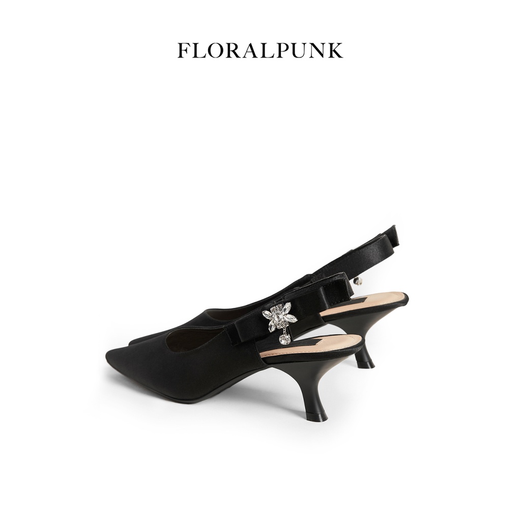 Giày Cao Gót Floralpunk Flower Slingback Heels 5cm