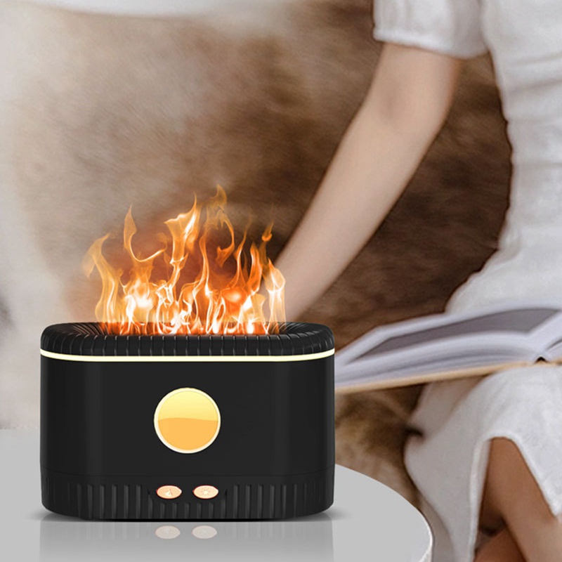 1 Máy Khuếch Tán Tinh Dầu Tạo Độ Ẩm Không Khí Bằng Sóng Siêu Âm Màu Đen