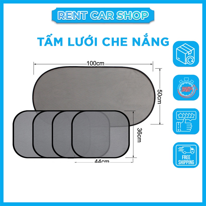 Tấm che nắng ô tô, tấm lưới che nắng chống tia UV gắn kính chắn gió ô tô, xe hơi