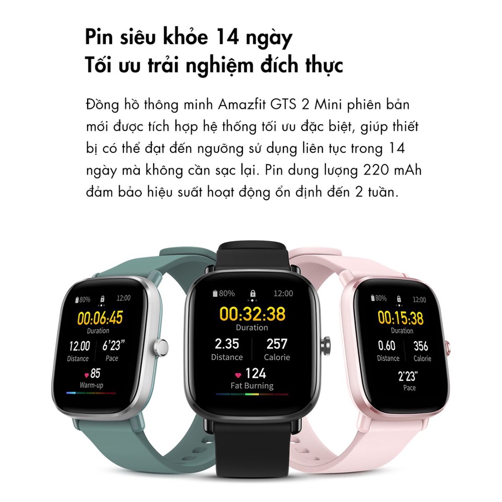 Đồng hồ thông minh Amazfit GTS 2 Mini  - Hàng Chính Hãng - Bảo Hành 12 Tháng