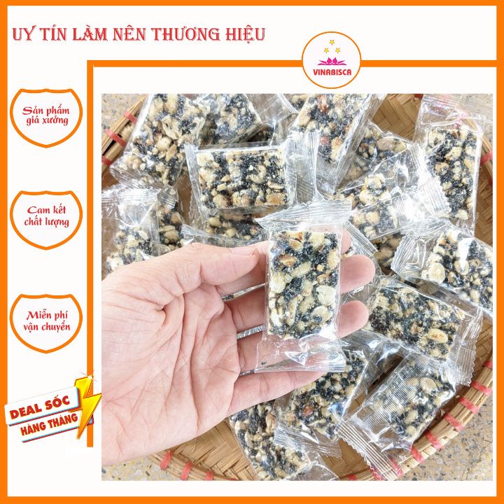 Kẹo Đậu Phộng Mè Đen, Kẹo Lạc Mè Đen Vinabisca [400g]