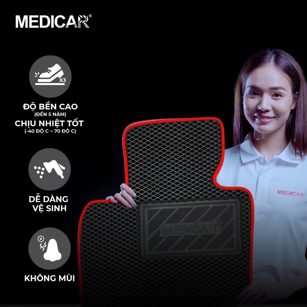 Thảm lót sàn ô tô Medicar xe Audi A3 Sedan  - chống nước, không mùi, ngăn bụi bẩn