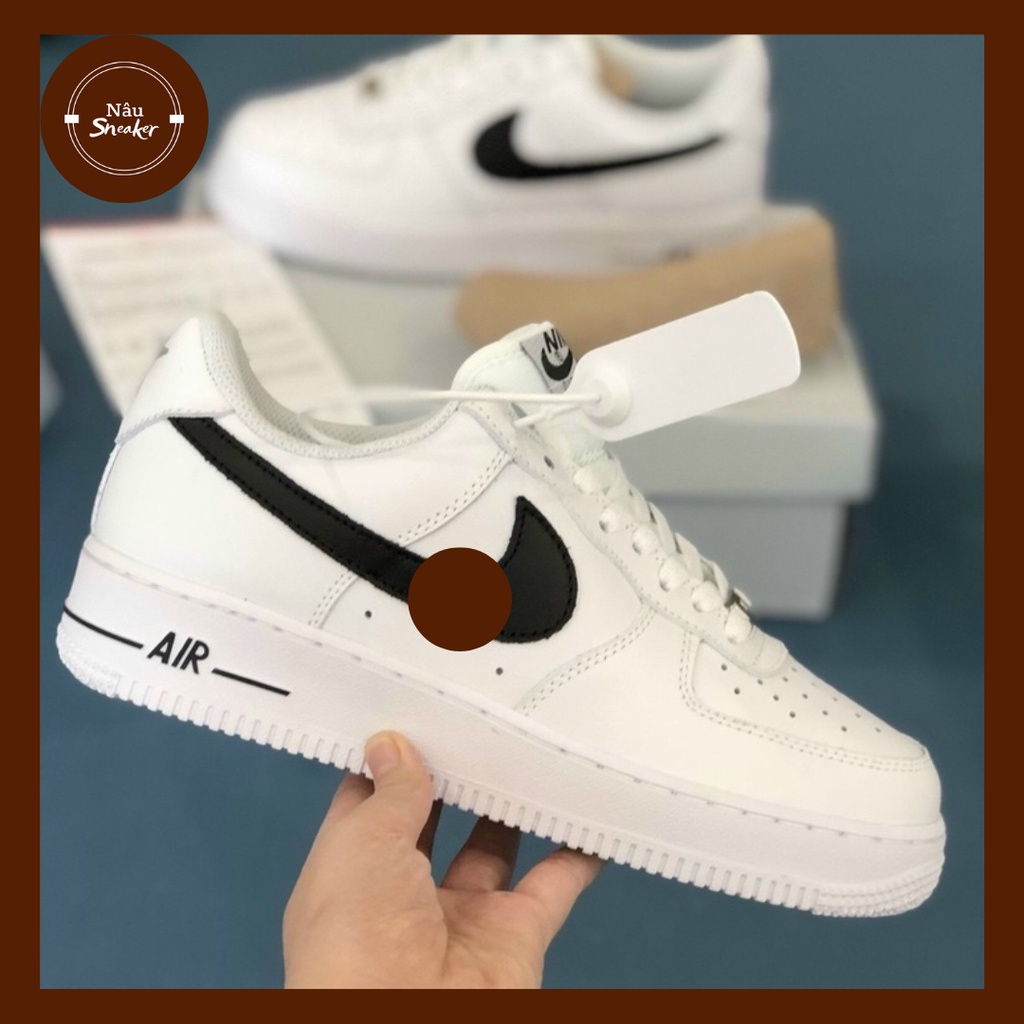 Giày thể thao nam nữ Nike vệt đen - Giày Air Force 1- Nike vệt đen giá rẻ, phong cách soft boy