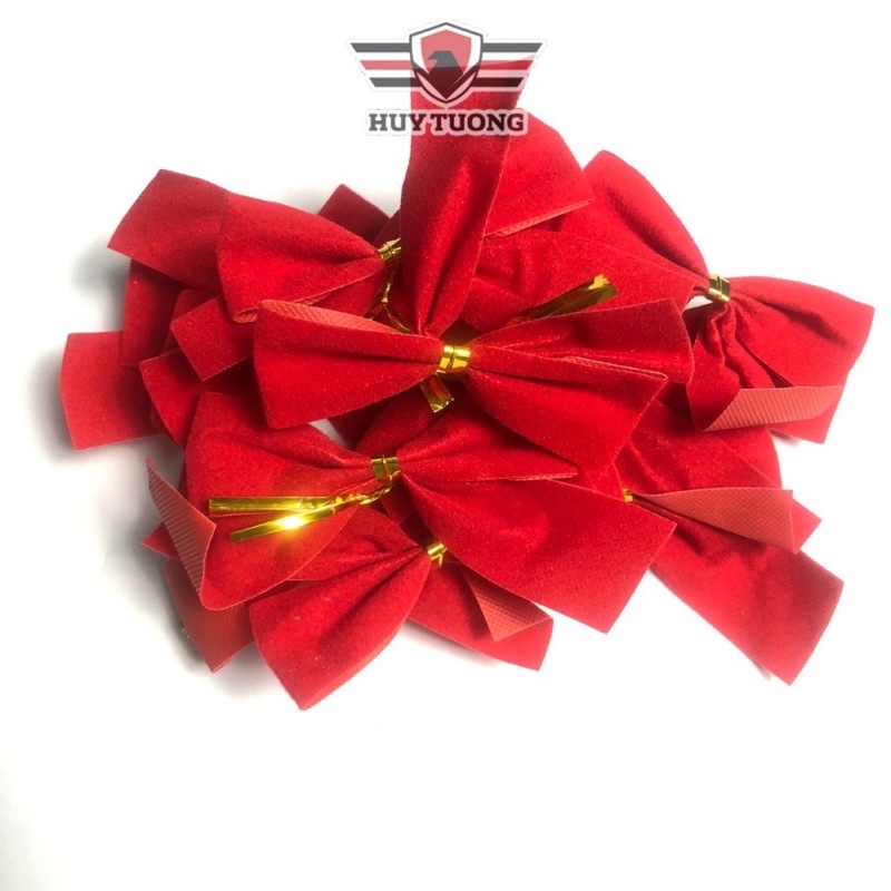 12 cái nơ đỏ trang trí mini