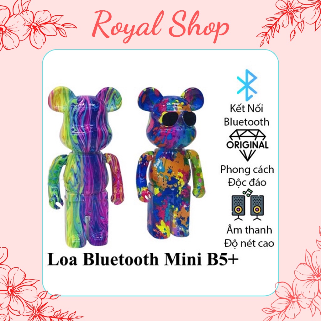 Loa Bluetooth Gấu Bearbrick Nghe Nhạc cực hay, Loa bluetooth Gấu Mini B5 Màu Sắc Sang Chảnh Mẫu Mới 2022
