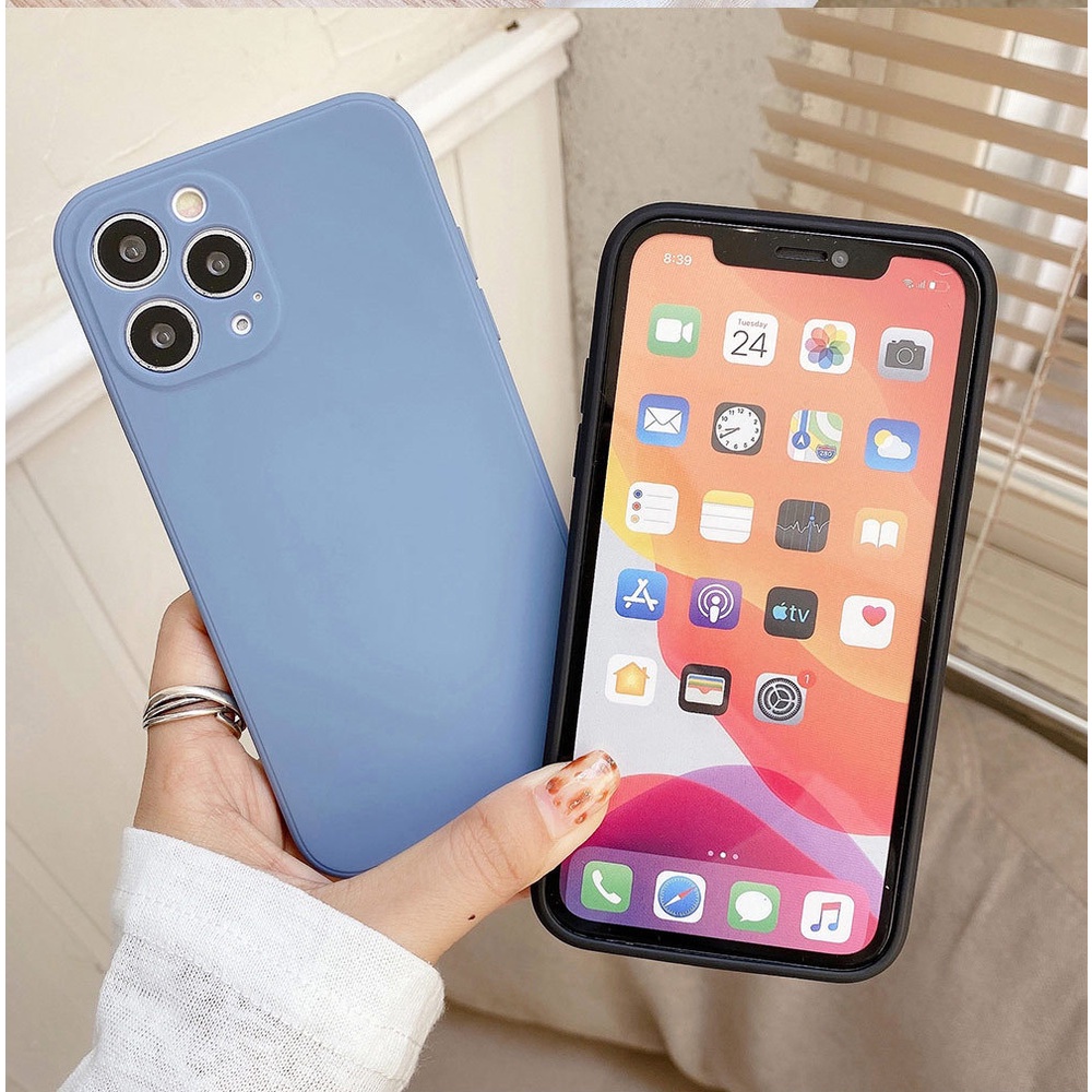 Ốp Lưng silicone DẻO MàU Trơn Cho iPhone 6 6s 7 8 Plus X XR XS Max 11 12 13 14 Pro Max