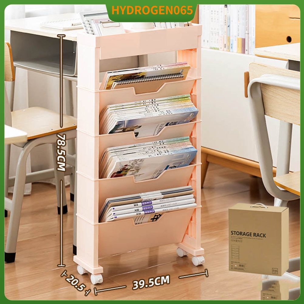 Giá sách lớp học Nhiều có thể gập lại với Bánh xe đa năng lưu trữ mở rộng cho phòng khách Hydrogen065