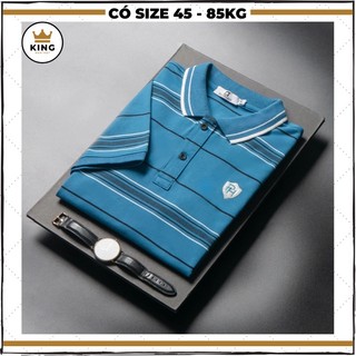 Áo polo nam trung niên bigsize vải cotton 100% thuê hình, áo thun nam có cổ cho bố