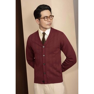 Áo len adam store cardigan đỏ al044do