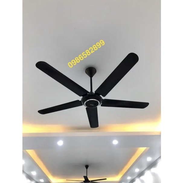 Combo 2 cái Quạt trần 5 cánh màu đen cao cấp, bảo hành 2 năm
