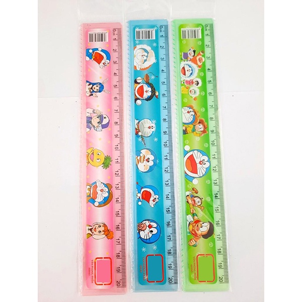 Thước nhựa răng cưa- FREESHIP, Thước kẻ học sinh 20cm in hình hoạt hình , Phát Huy Hoàng