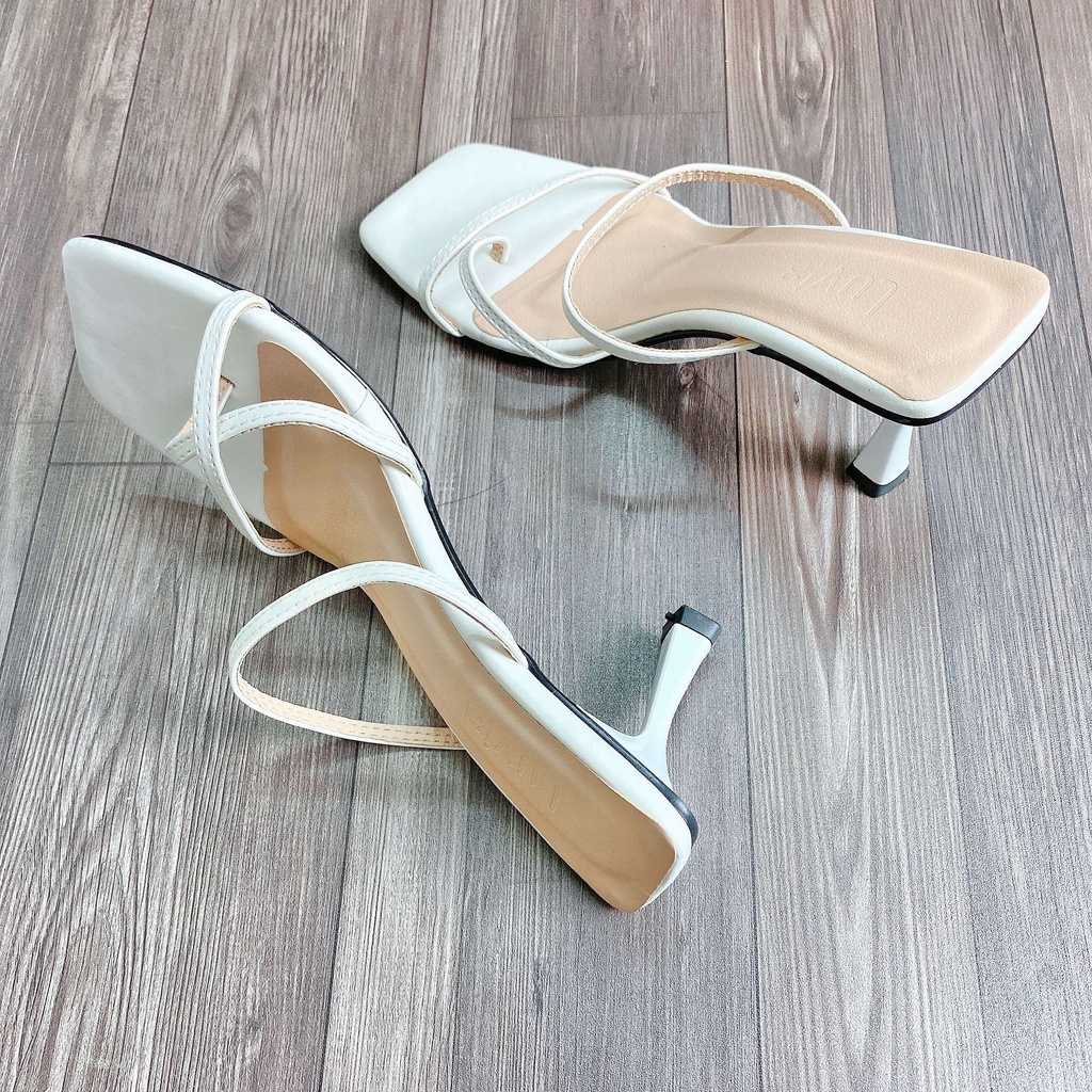 Dép cao gót xỏ ngón 7 phân quai mảnh gót nhọn Avela 32CG