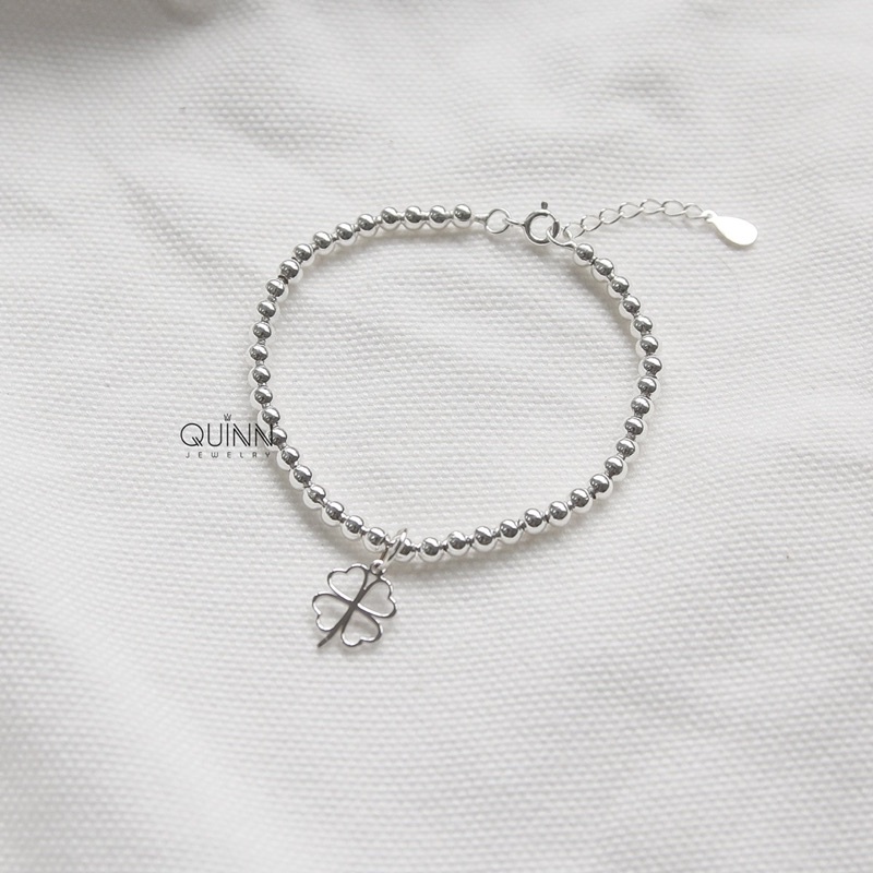 Lắc tay bạc bi trơn , Lắc tay nữ bi trơn Quinn Jewelry, Vòng tay hạt bạc